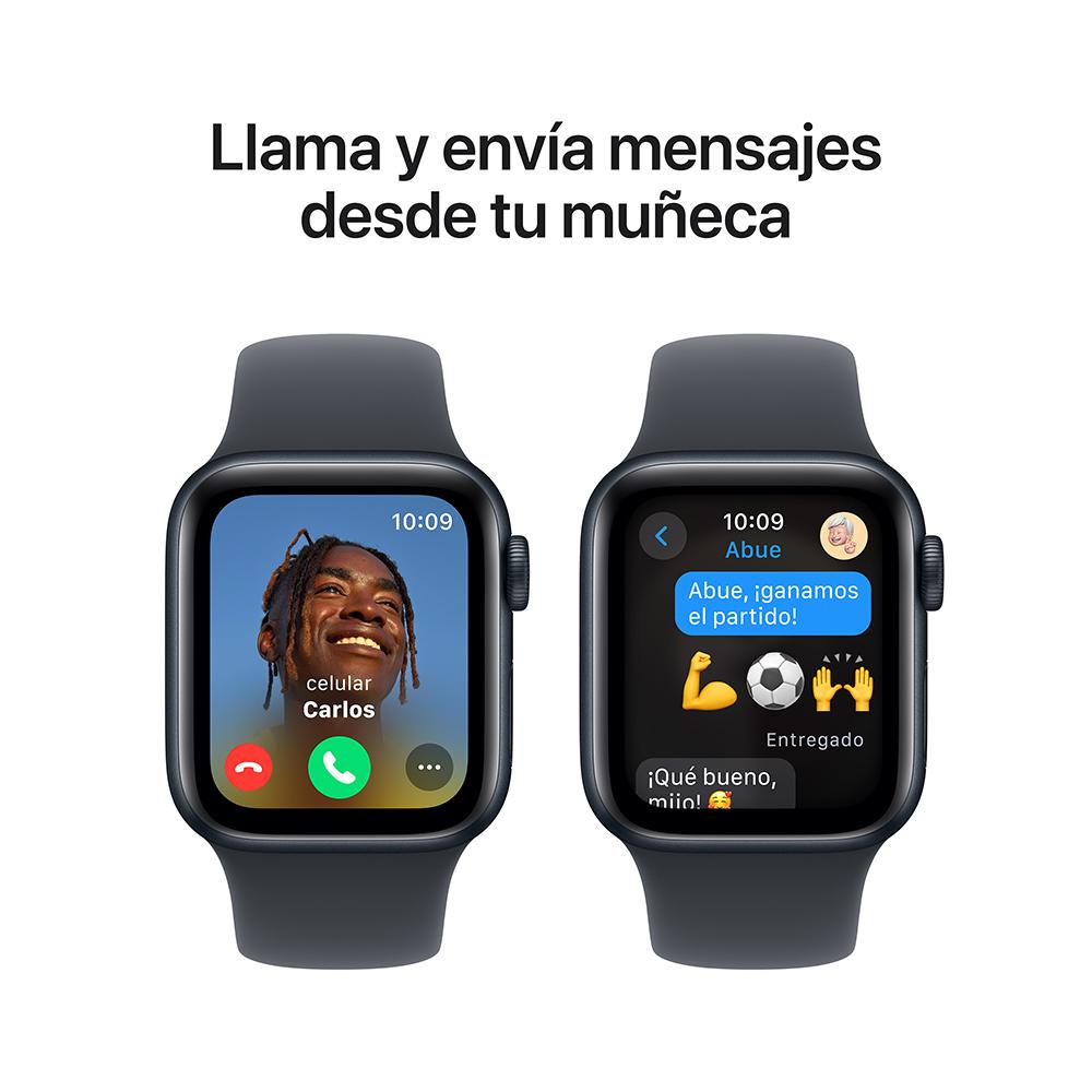 Apple Watch SE GPS • Caja de aluminio color medianoche de 40 mm • Correa deportiva color medianoche - S/M
