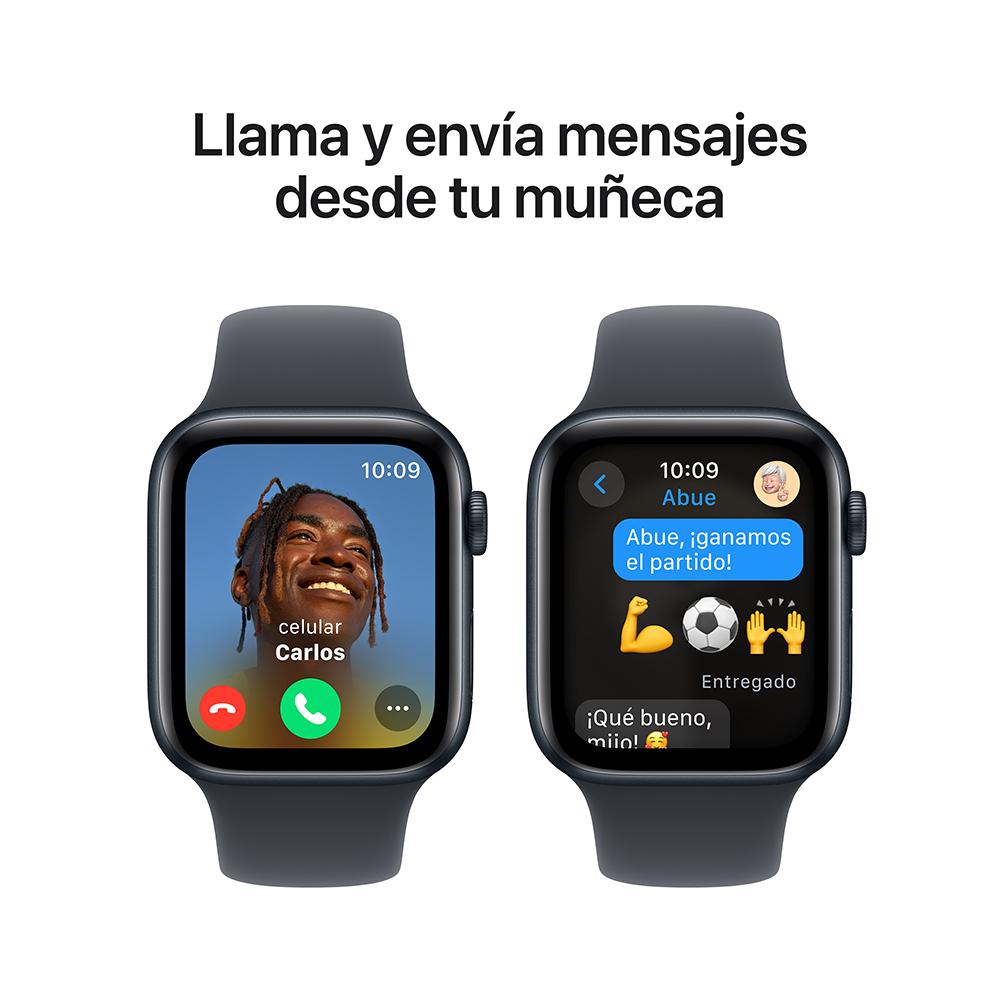 Apple Watch SE GPS • Caja de aluminio color medianoche de 44 mm • Correa deportiva color medianoche - M/L