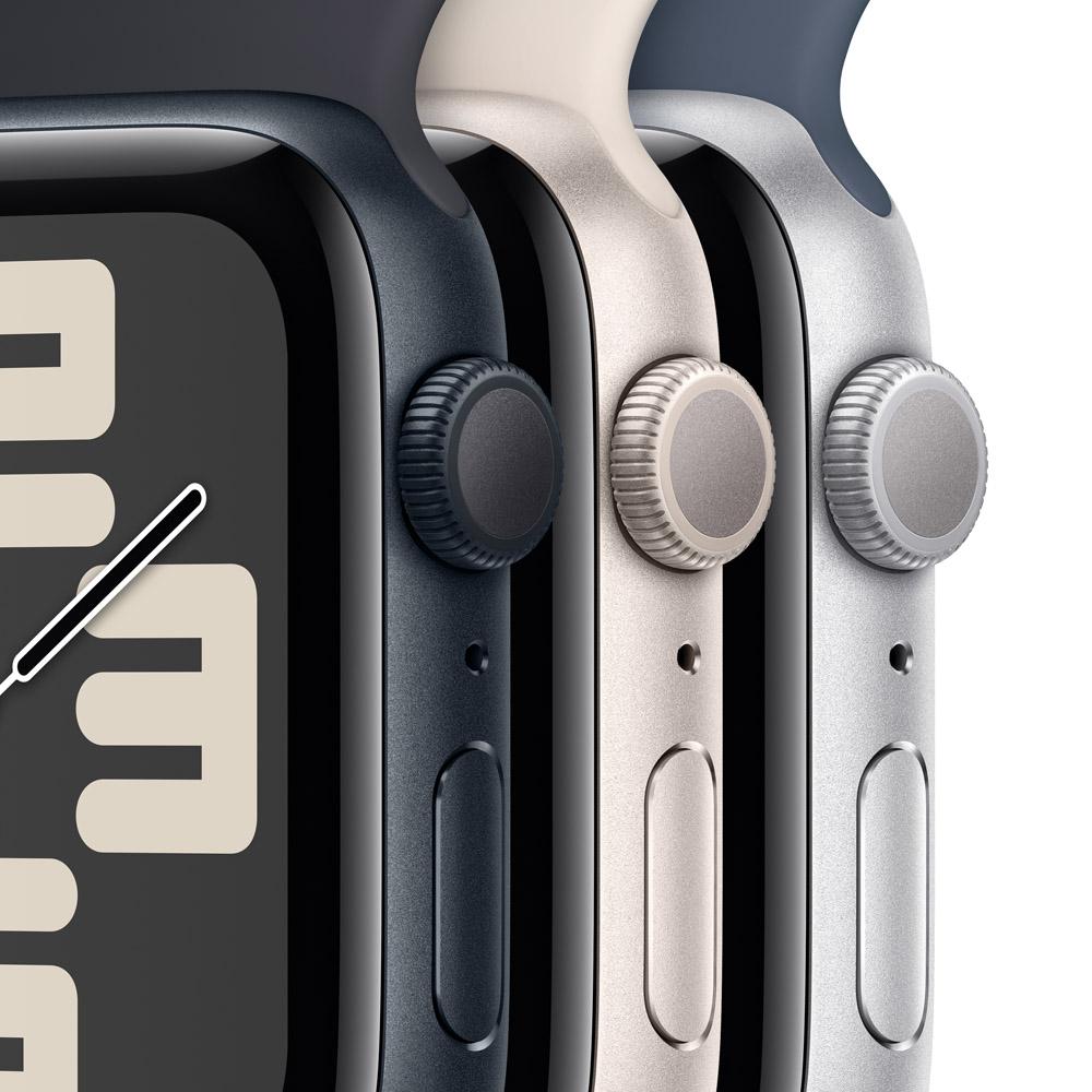 Apple Watch SE GPS Caja de aluminio color plata de 40 mm Correa deportiva azul tormenta M L Mac Center Peru Mac Center Peru