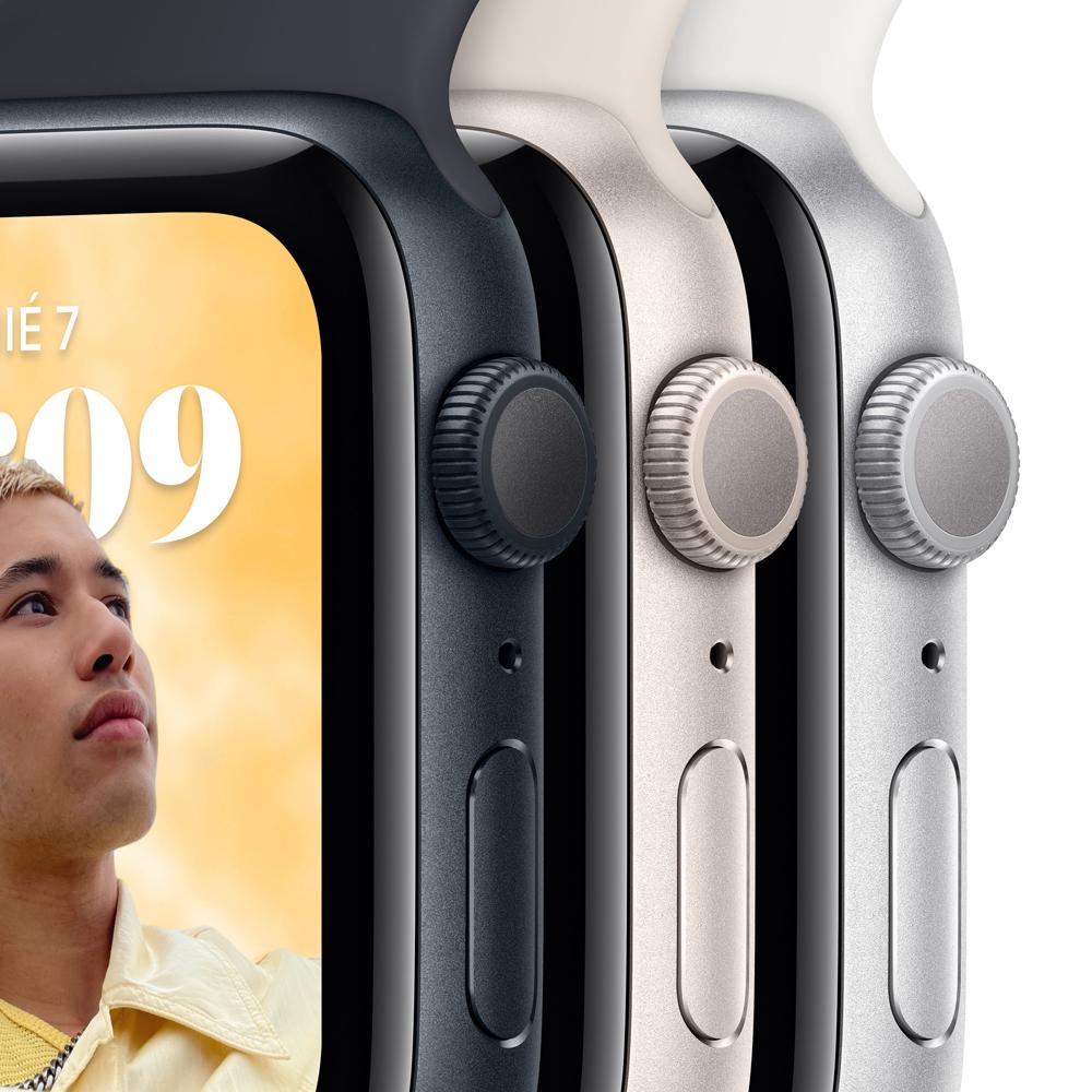 Apple Watch SE (GPS) - Caja de aluminio en blanco estrella de 44 mm - Correa deportiva blanco estrella - Talla única