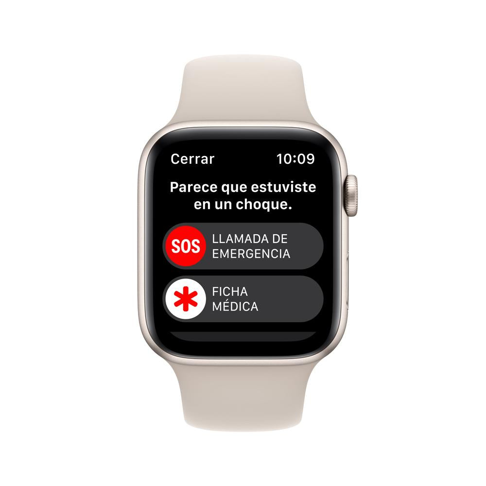 Apple Watch SE (GPS) - Caja de aluminio en blanco estrella de 44 mm - Correa deportiva blanco estrella - Talla única