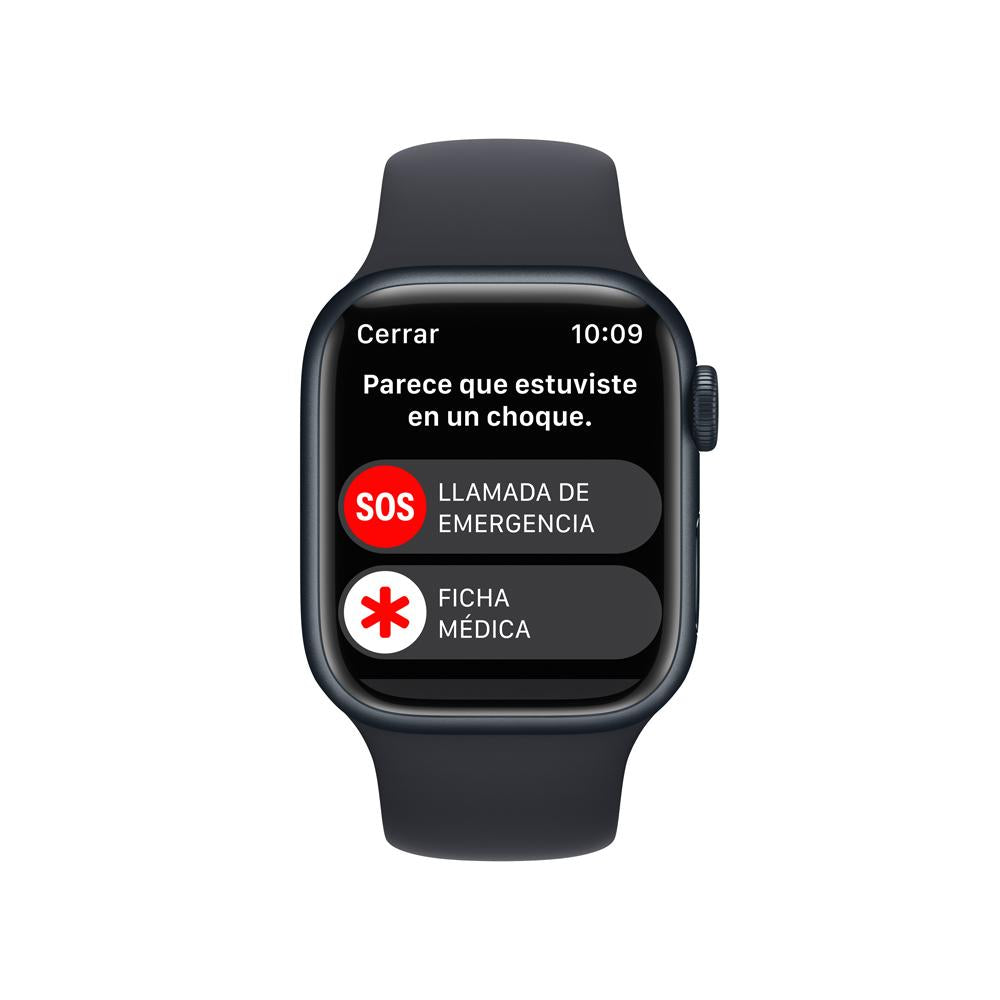 Apple Watch Series 8 (GPS + Cellular) - Caja de aluminio en color medianoche de 41 mm - Correa deportiva en color medianoche - Talla única