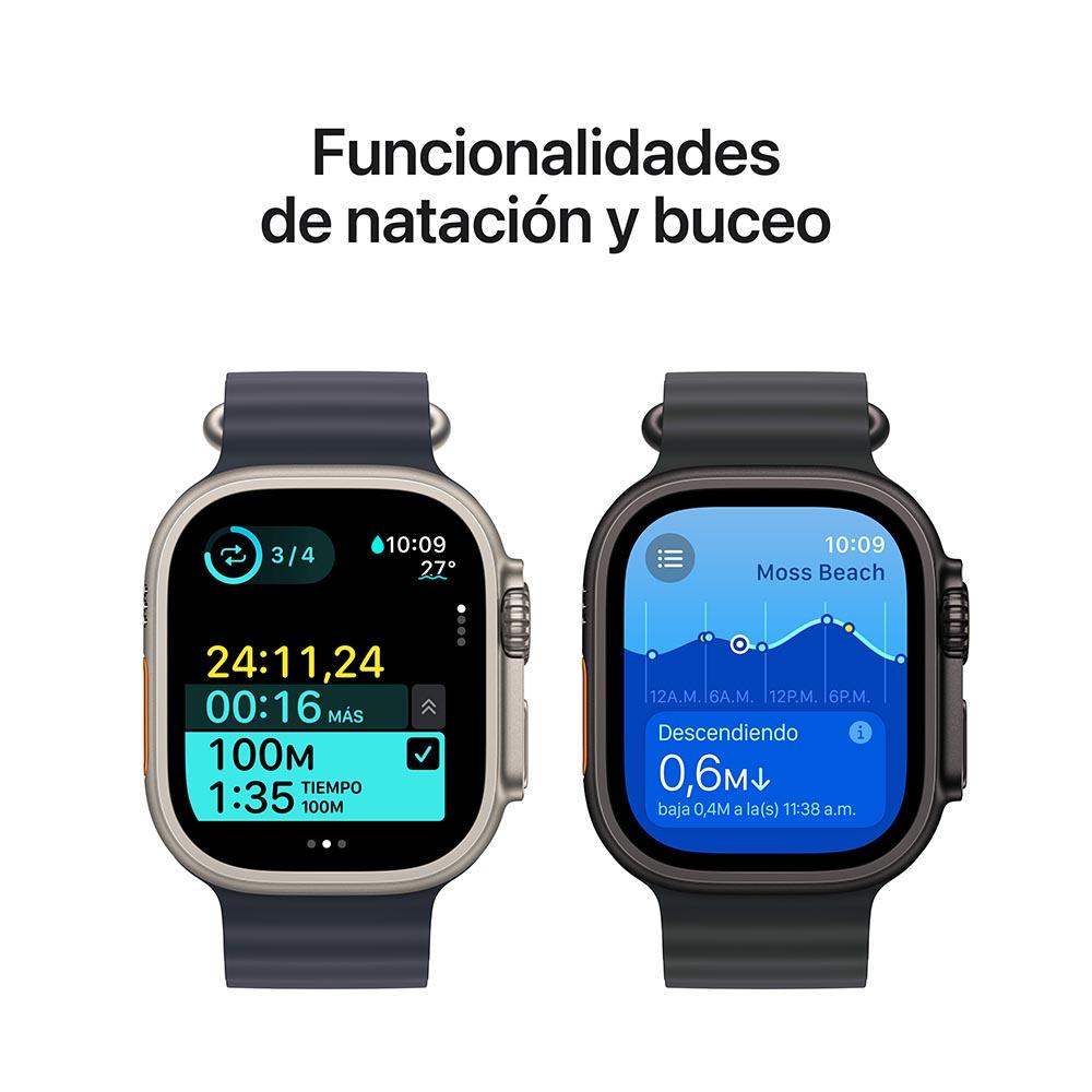 Apple Watch Ultra 2 GPS + Cellular • Caja de titanio negro de 49 mm • Correa Alpine verde oscuro - Grande