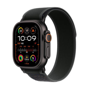 Apple Watch Ultra 2 GPS + Cellular • Caja de titanio negro de 49 mm • Correa Trail negra - S/M