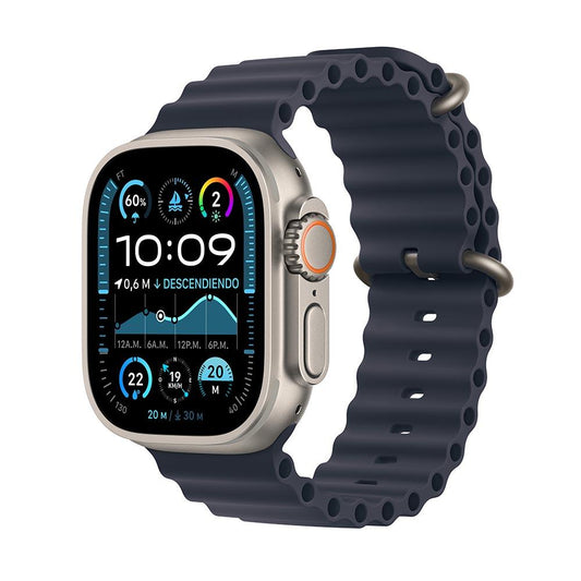 Apple Watch Ultra 2 GPS + Cellular • Caja de titanio natural de 49 mm • Correa Ocean azul marino