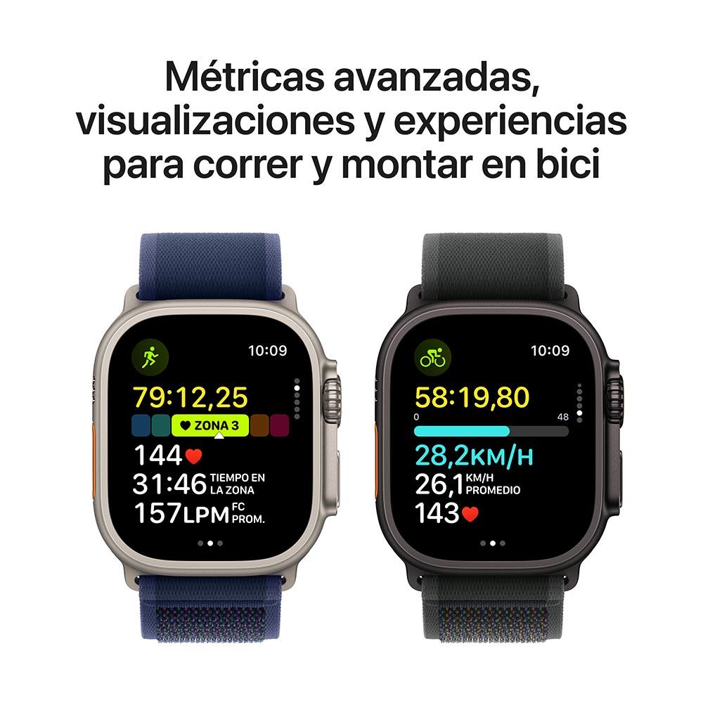 Apple Watch Ultra 2 GPS + Cellular • Caja de titanio natural de 49 mm • Correa Trail azul - S/M