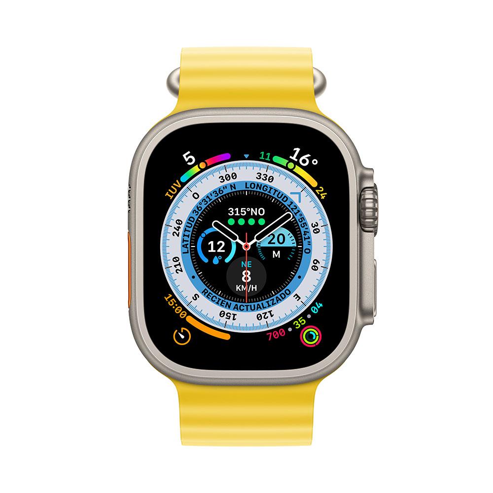 Apple Watch Ultra (GPS + Cellular) - Caja de titanio de 49 mm - Correa Ocean amarilla