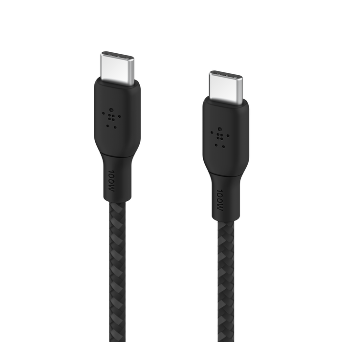 Cable Belkin trenzado de USB-CT a USB-C de 2M  - Negro