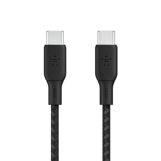 Cable Belkin trenzado de USB-CT a USB-C de 2M  - Negro