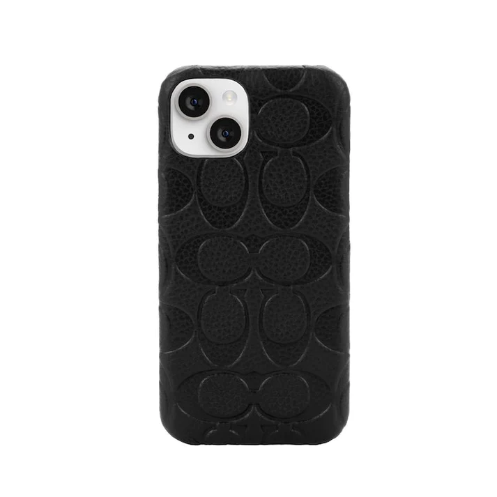 CASE COACH LEATHER SLIM WRAP PARA IPHONE 14 - BLACK