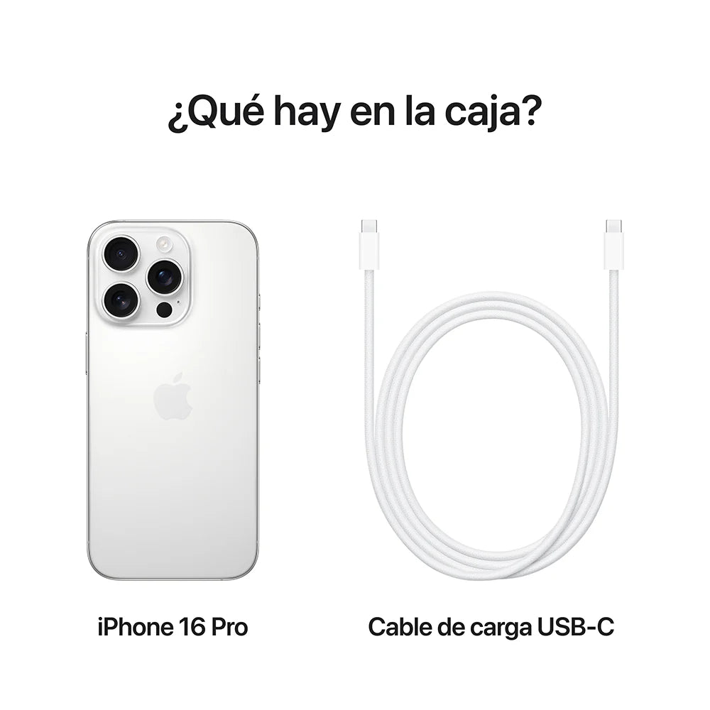 iPhone 16 Pro 256 GB Titanio blanco