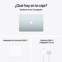 MacBook Air de 13 pulgadas: Chip M5 de Apple con CPU de 10 núcleos y GPU de 8 núcleos, 512 GB SSD - Azul cielo