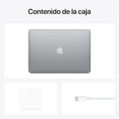 MacBook Air de 13 pulgadas Chip M1 de Apple con CPU de ocho núcleos y GPU de siete núcleos 8GB Gris espacial 256 GB