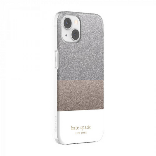 KATE SPADE NEW YORK CASE FOR IPHONE 13 GLITTER BLOCK WHITE/