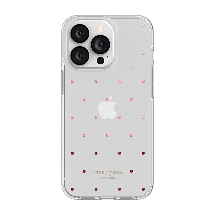 Case KATE SPADE NY Para iPhone 13 Pro- Pin Dot Ombre/Rosa/Transparente