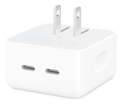 Adaptador de corriente compacto de 35 W con dos puertos USB-C