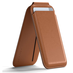 CARTERA MAGNETICA DE CUERO VEGANO CAFE