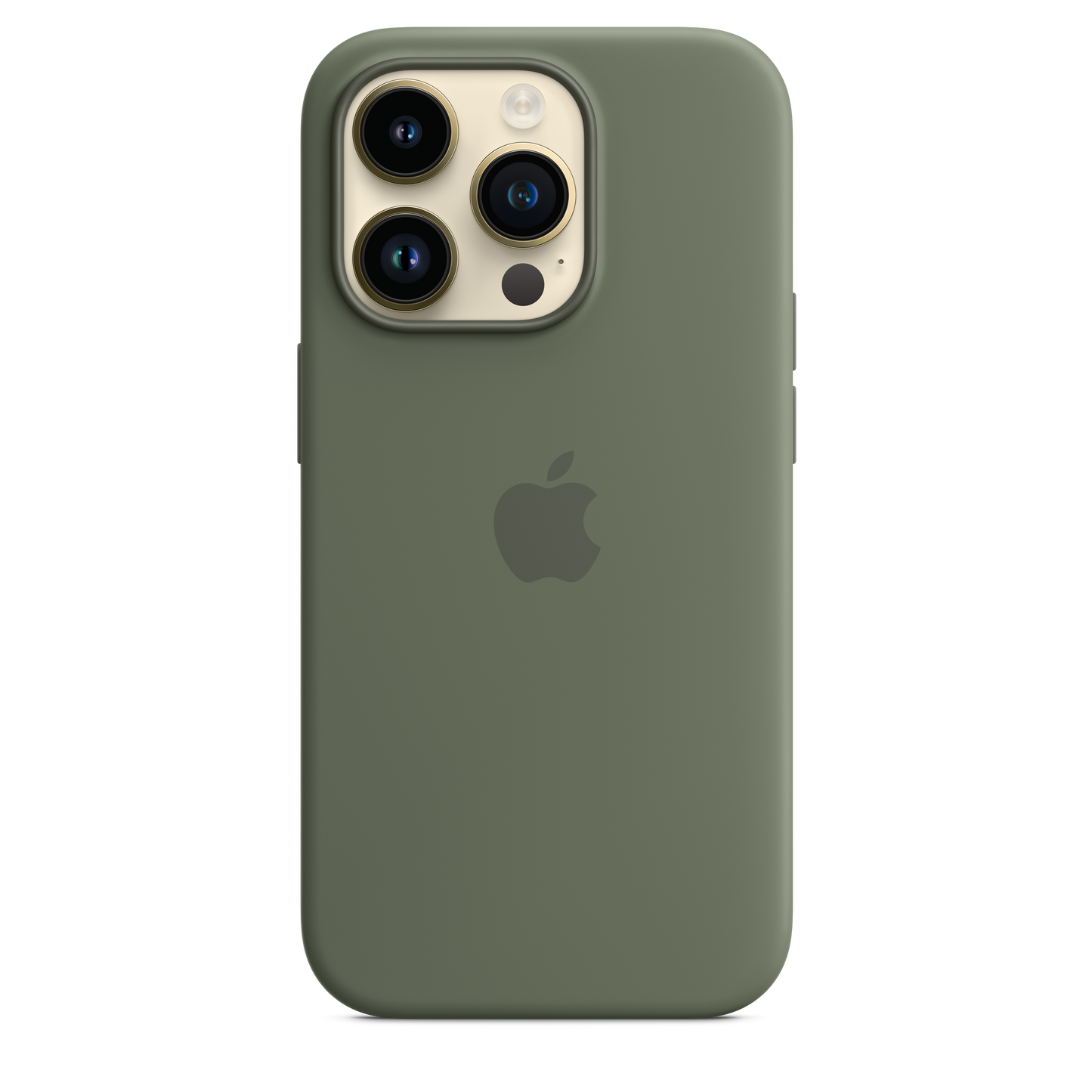 Funda de silicona con MagSafe para el iPhone 14 Pro — Verde oliva