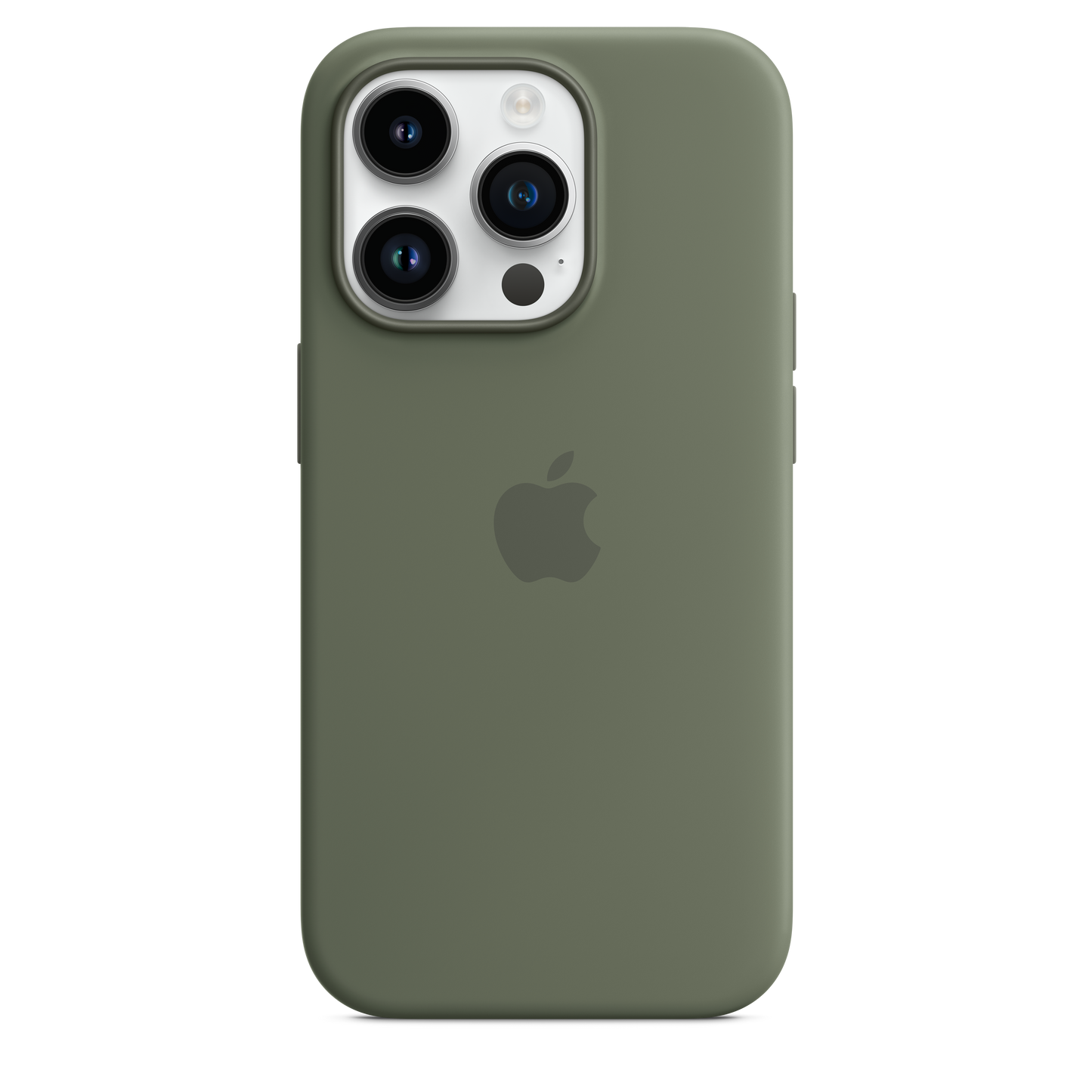 Funda de silicona con MagSafe para el iPhone 14 Pro — Verde oliva