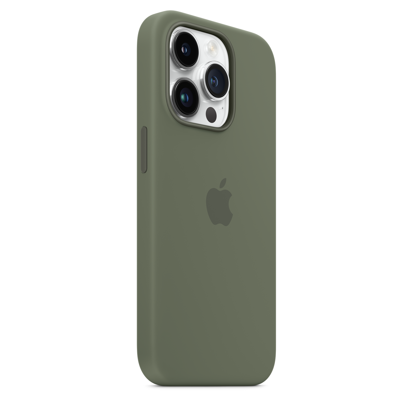 Funda de silicona con MagSafe para el iPhone 14 Pro — Verde oliva