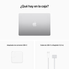 MacBook Air de 13 pulgadas: Chip M2 de Apple con CPU de ocho núcleos y GPU de ocho núcleos, 256 GB SSD - Plata