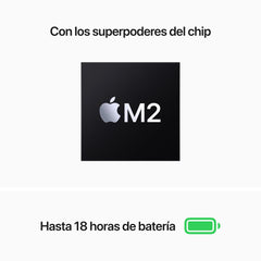 MacBook Air de 13 pulgadas: Chip M2 de Apple con CPU de ocho núcleos y GPU de ocho núcleos, 256 GB SSD - Blanco estrella