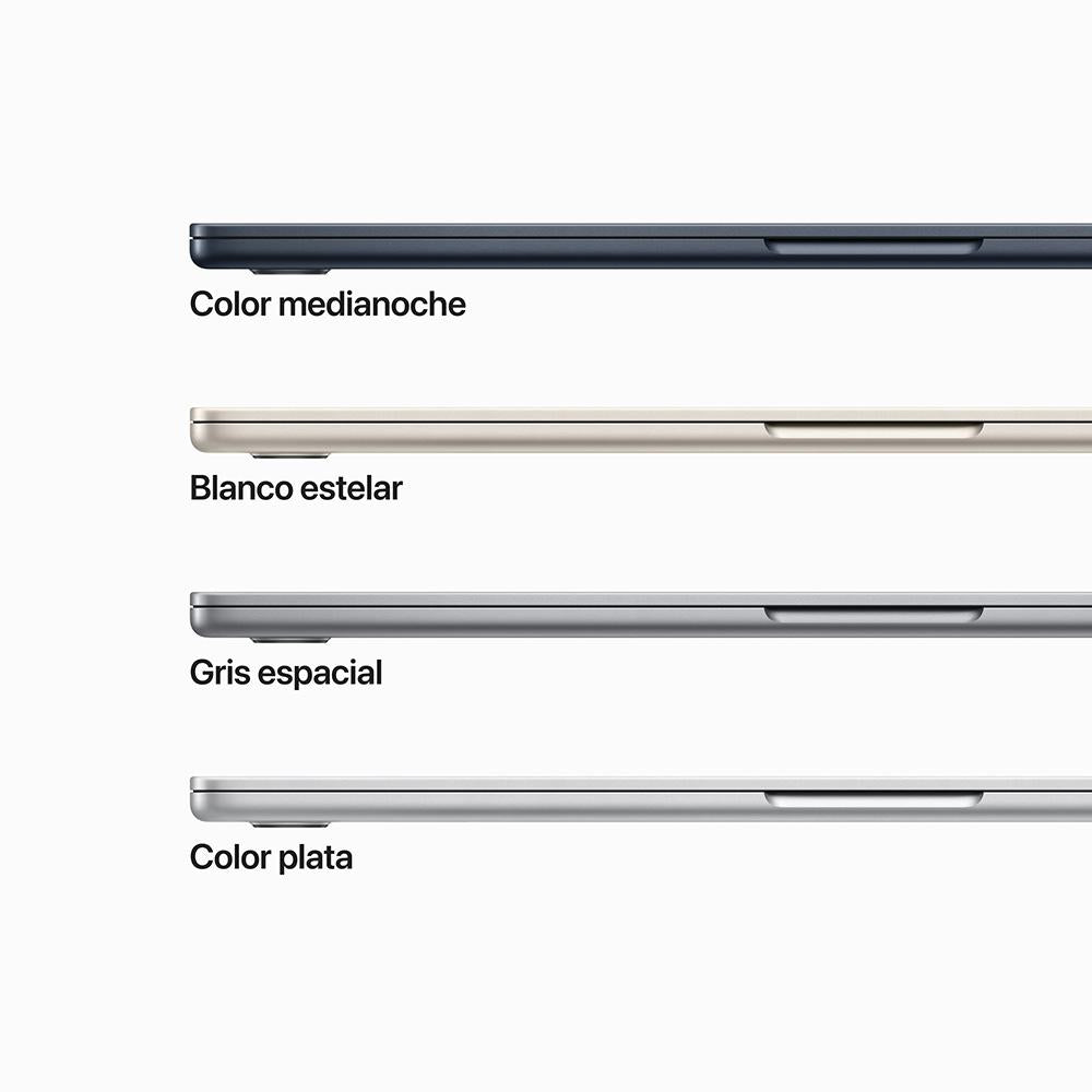 MacBook Air de 15 pulgadas Chip M2 de Apple con CPU de ocho núcleos y GPU de diez núcleos
