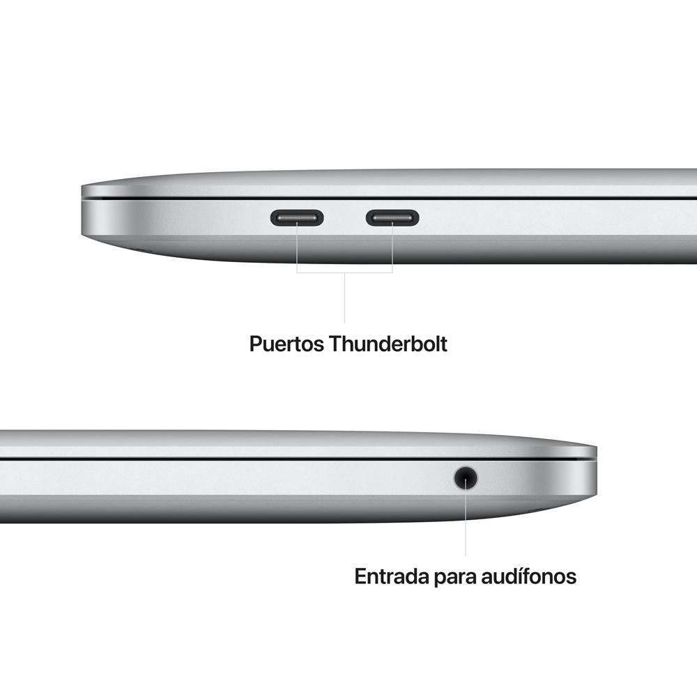 MacBook Pro de 13 pulgadas: Chip M2 de Apple con CPU de ocho núcleos y GPU de diez núcleos, 256 GB SSD - Plata