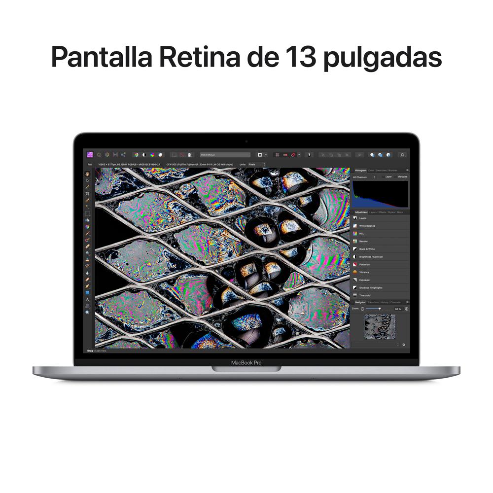 MacBook Pro de 13 pulgadas: Chip M2 de Apple con CPU de ocho núcleos y GPU de diez núcleos, 512 GB SSD - Gris espacial