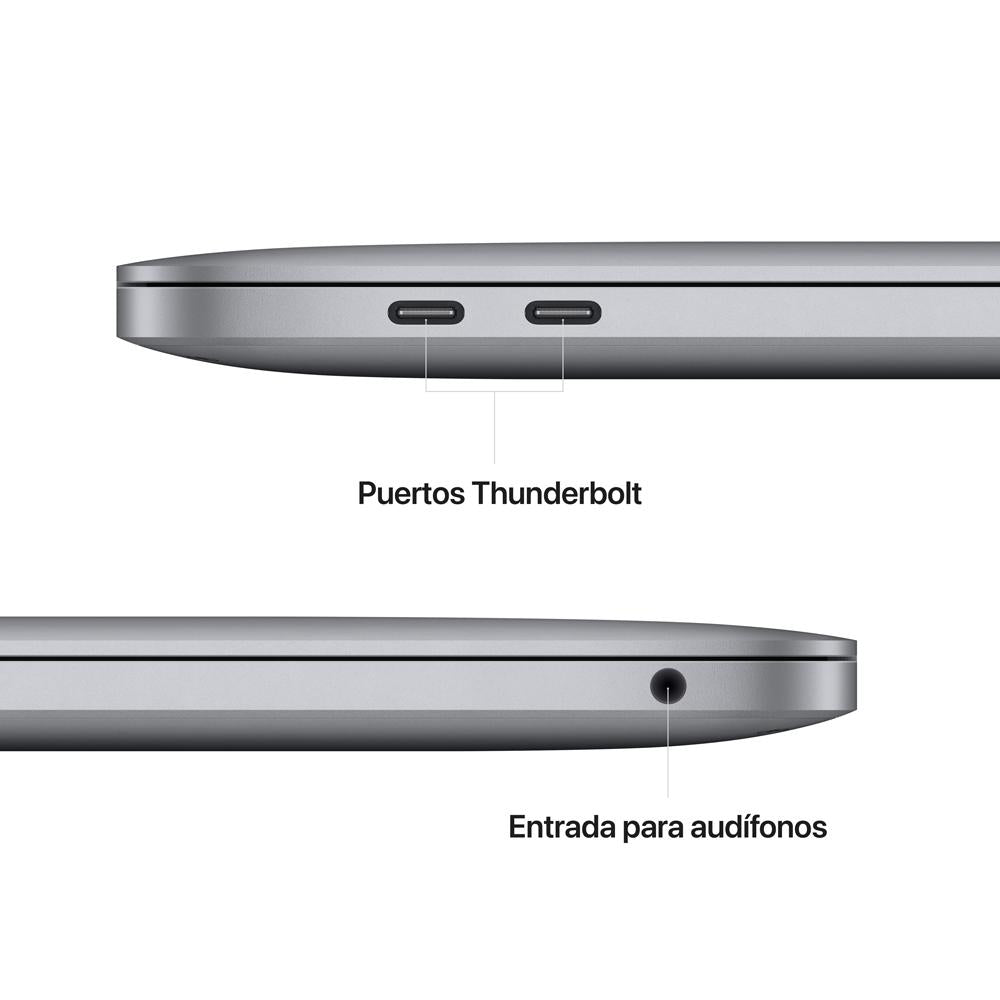 MacBook Pro de 13 pulgadas: Chip M2 de Apple con CPU de ocho núcleos y GPU de diez núcleos, 512 GB SSD - Gris espacial