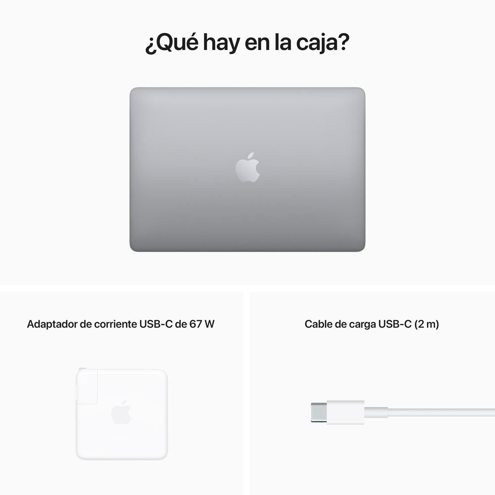 MacBook Pro de 13 pulgadas: Chip M2 de Apple con CPU de ocho núcleos y GPU de diez núcleos, 512 GB SSD - Gris espacial