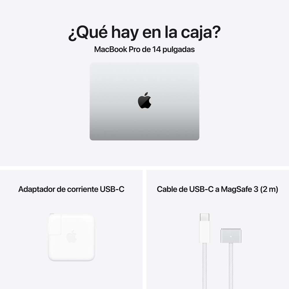MacBook Pro de 14 pulgadas: Chip M4 Max de Apple con CPU de 14 núcleos y GPU de 32 núcleos, 1 TB SSD - Plata
