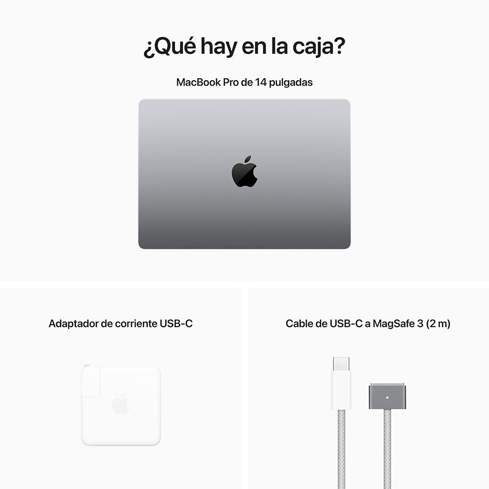 MacBook Pro de 14 pulgadas: Chip M2 Pro de Apple con CPU de 12 núcleos y GPU de 19 núcleos, 1 TB SSD - Gris espacial