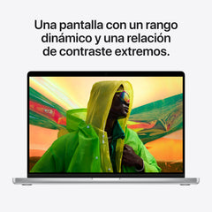 MacBook Pro de 16 pulgadas: Chip M1 Pro de Apple con CPU de diez núcleos y GPU de dieciséis núcleos, 512 GB SSD - Plata