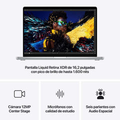 MacBook Pro de 16 pulgadas: Chip M4 Max de Apple con CPU de 16 núcleos y GPU de 40 núcleos, 1 TB SSD - Plata