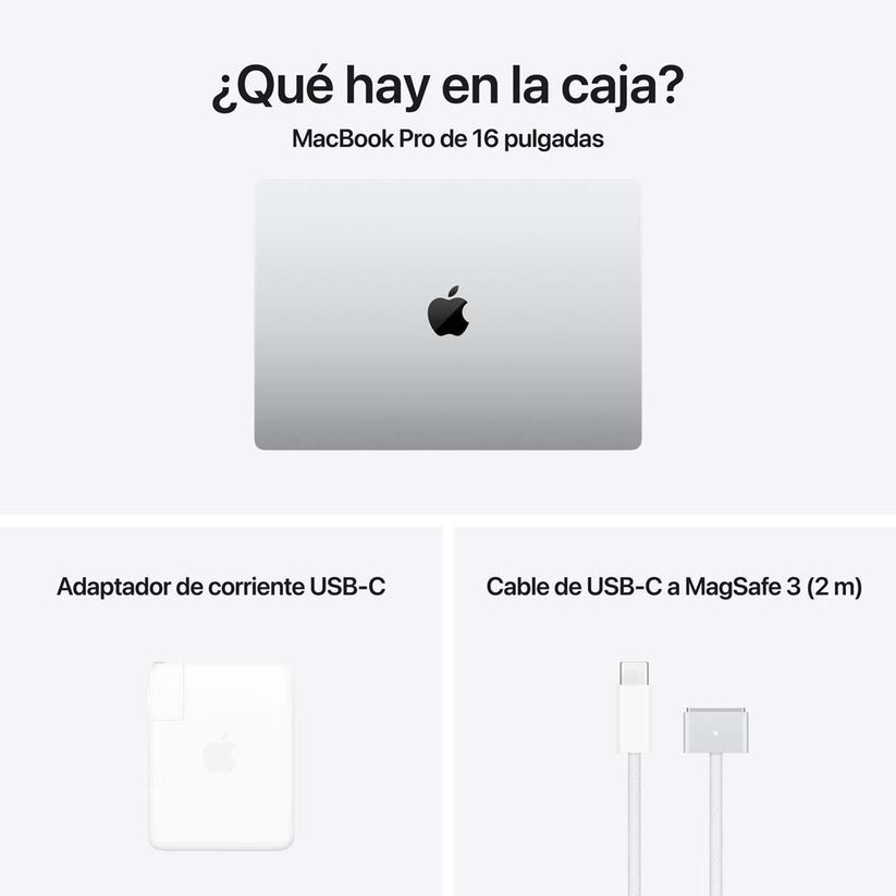 MacBook Pro de 16 pulgadas: Chip M4 Max de Apple con CPU de 16 núcleos y GPU de 40 núcleos, 1 TB SSD - Plata