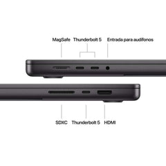 MacBook Pro de 16 pulgadas: Chip M4 Max de Apple con CPU de 16 núcleos y GPU de 40 núcleos, 1 TB SSD - Negro espacial