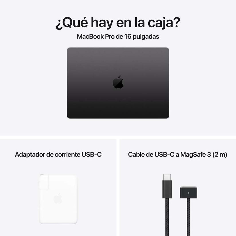MacBook Pro de 16 pulgadas: Chip M4 Pro de Apple con CPU de 14 núcleos y GPU de 20 núcleos, 512 GB SSD - Negro espacial