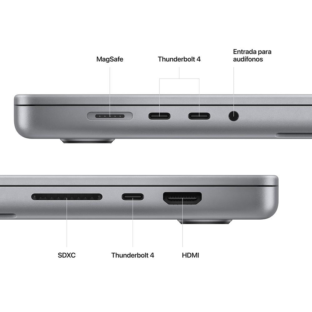 MacBook Pro de 16 pulgadas: Chip M2 Pro de Apple con CPU de 12 núcleos y GPU de 19 núcleos, 512 GB SSD - Gris espacial