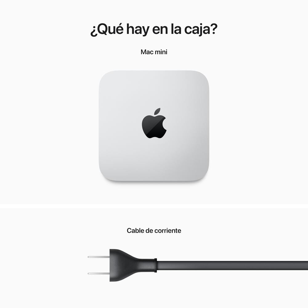 Mac mini: Chip M2 de Apple con CPU de ocho núcleos y GPU de diez núcleos, 512 GB SSD - Plata