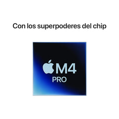 Mac mini: Chip M4 Pro de Apple con CPU de 12 núcleos y GPU de 16 núcleos, 512 GB SSD - Plata