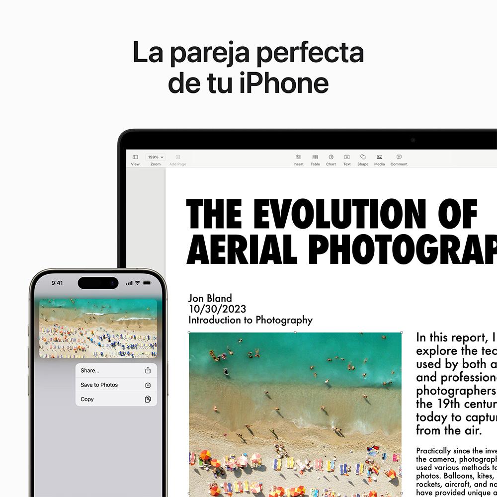 MacBook Pro de 14 pulgadas: Chip M3 de Apple con CPU de 8 núcleos y GPU de 10 núcleos, 1 TB SSD - Gris espacial