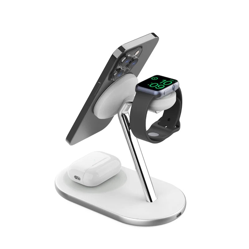 BASE DE CARGA VENTEV 3 EN 1 Qi2 15W MAGSAFE WHITE