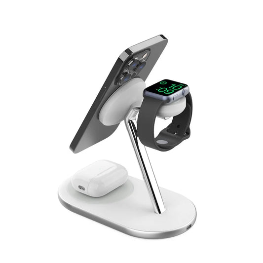 BASE DE CARGA VENTEV 3 EN 1 Qi2 15W MAGSAFE WHITE