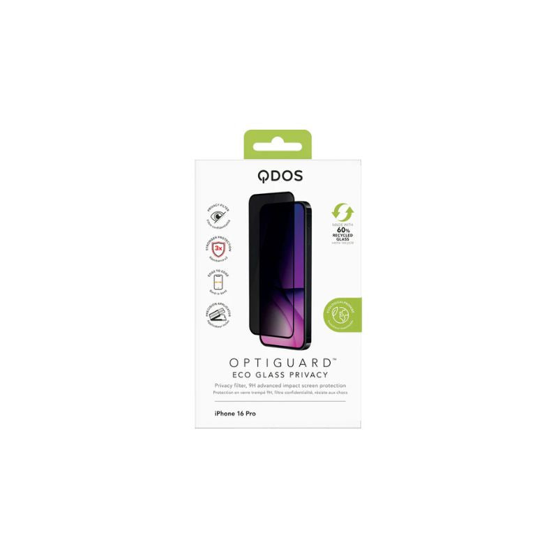 PROTECTOR DE PANTALLA QDOS OPTIGUARD PRIVACY IPHONE 16 PRO