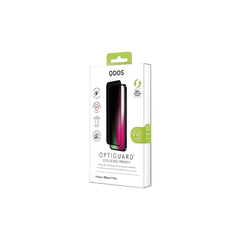 PROTECTOR DE PANTALLA QDOS OPTIGUARD PRIVACY IPHONE 17 PRO