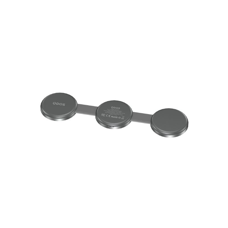 BASE DE CARGA QDOS 3 EN 1 POWER GO PLEGABLE 15W QI2 GREY