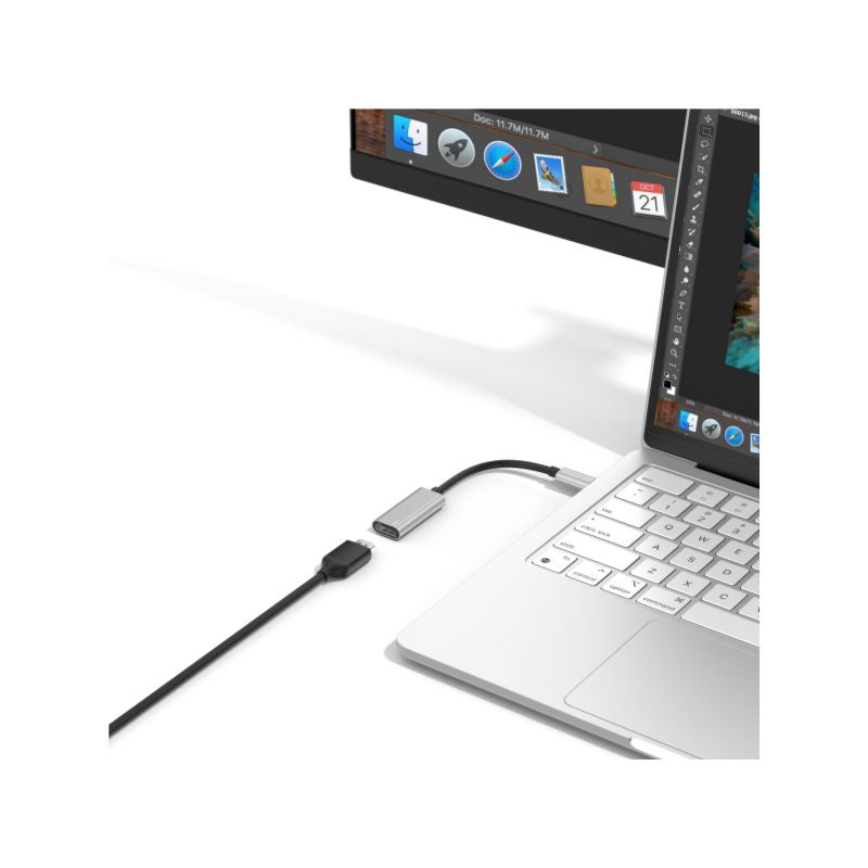 CARCASA QDOS PACK + ADAPTADOR USBC A HDMI PARA MACBOOKNEO SILVER