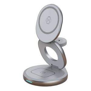 BASE DE CARGA WIRELESS QDOS SNAPSTAND MAGSAFE 3 EN 1 SPACE GREY