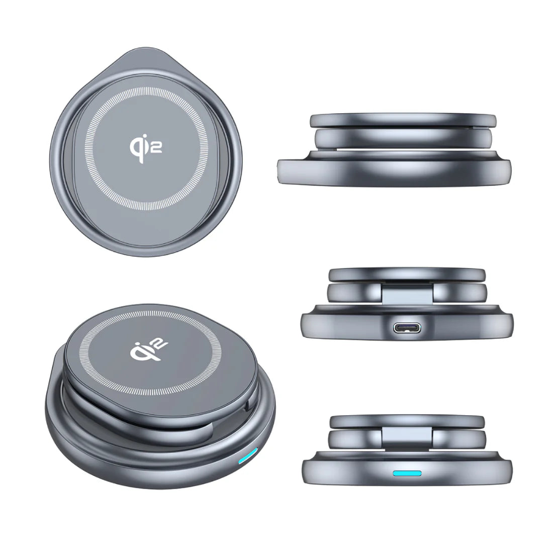 BASE DE CARGA QDOS 3 EN 1 Qi2 MG SLV